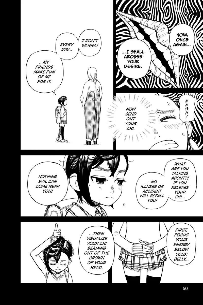 Ayase recalls her grandma telling her to release her chi starting from the belly and imagining it become a crown.