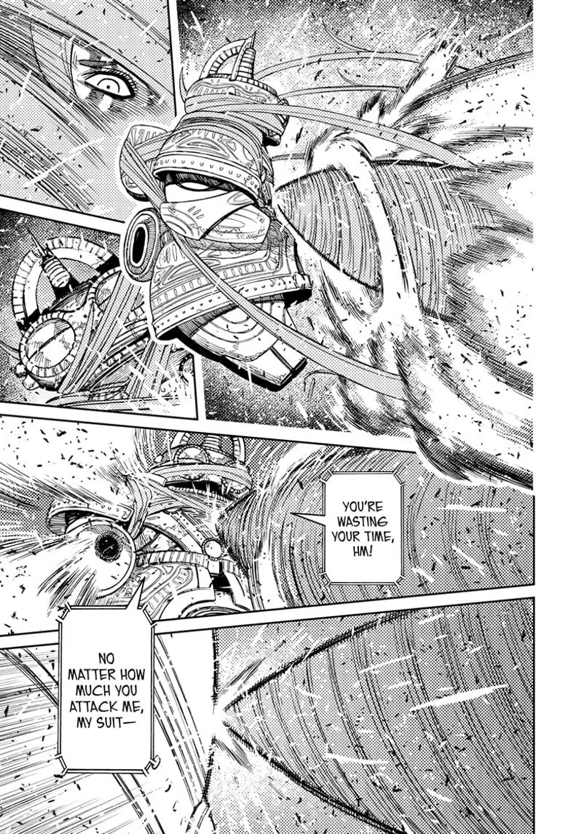 The spiral hairs drill the missile robot's strong armor.