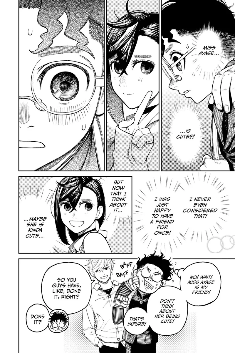 Okarun realized Miss Ayase is cute. But she refuses to believe that, thinking she is only his friend.