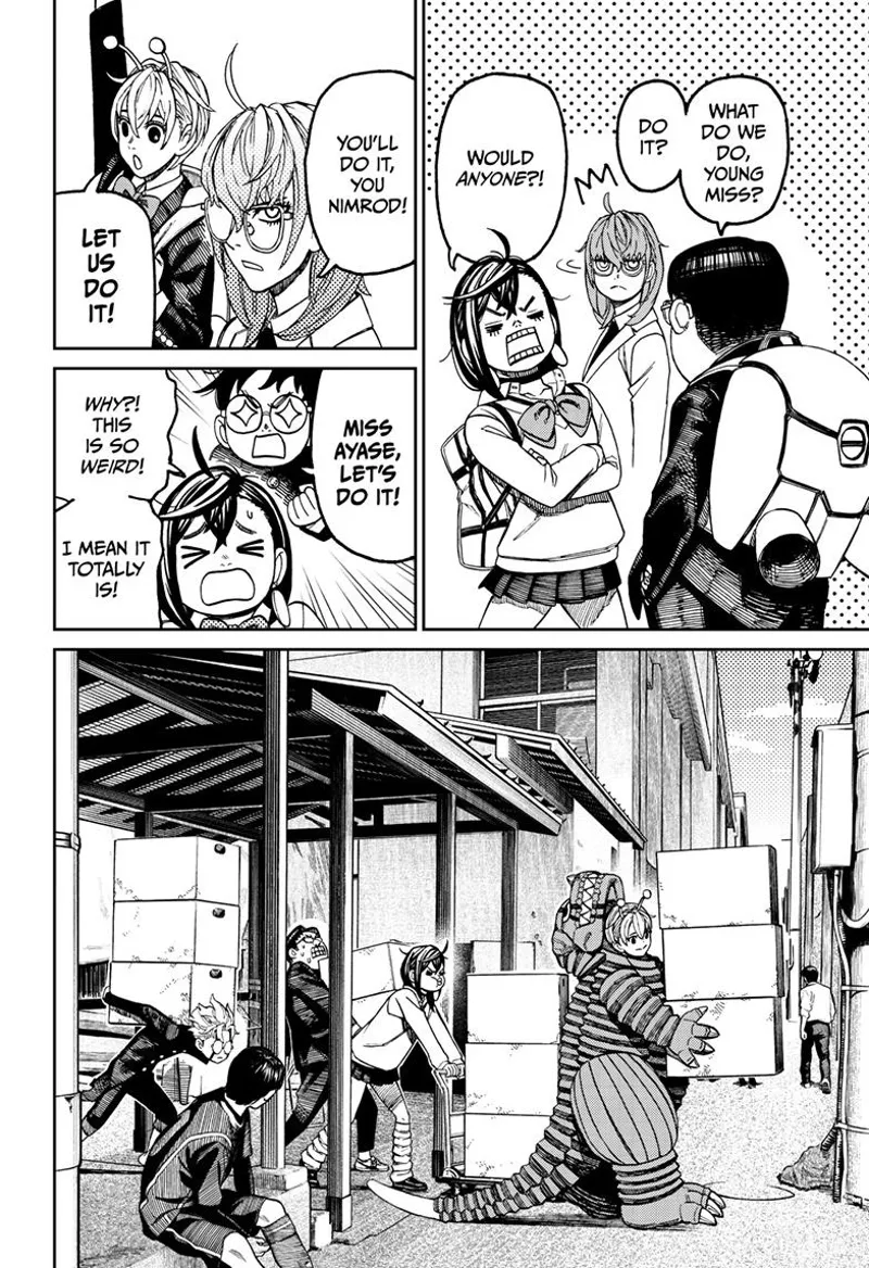 Momo argued against moving the stuff, but they still did as they carried the boxes to a different location.