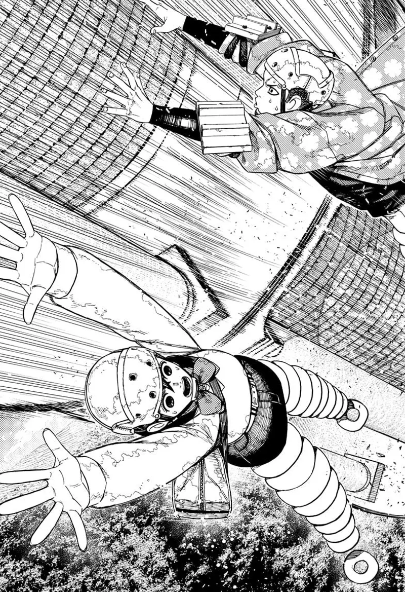 Momo and Zuma jump upward using their donut legs.