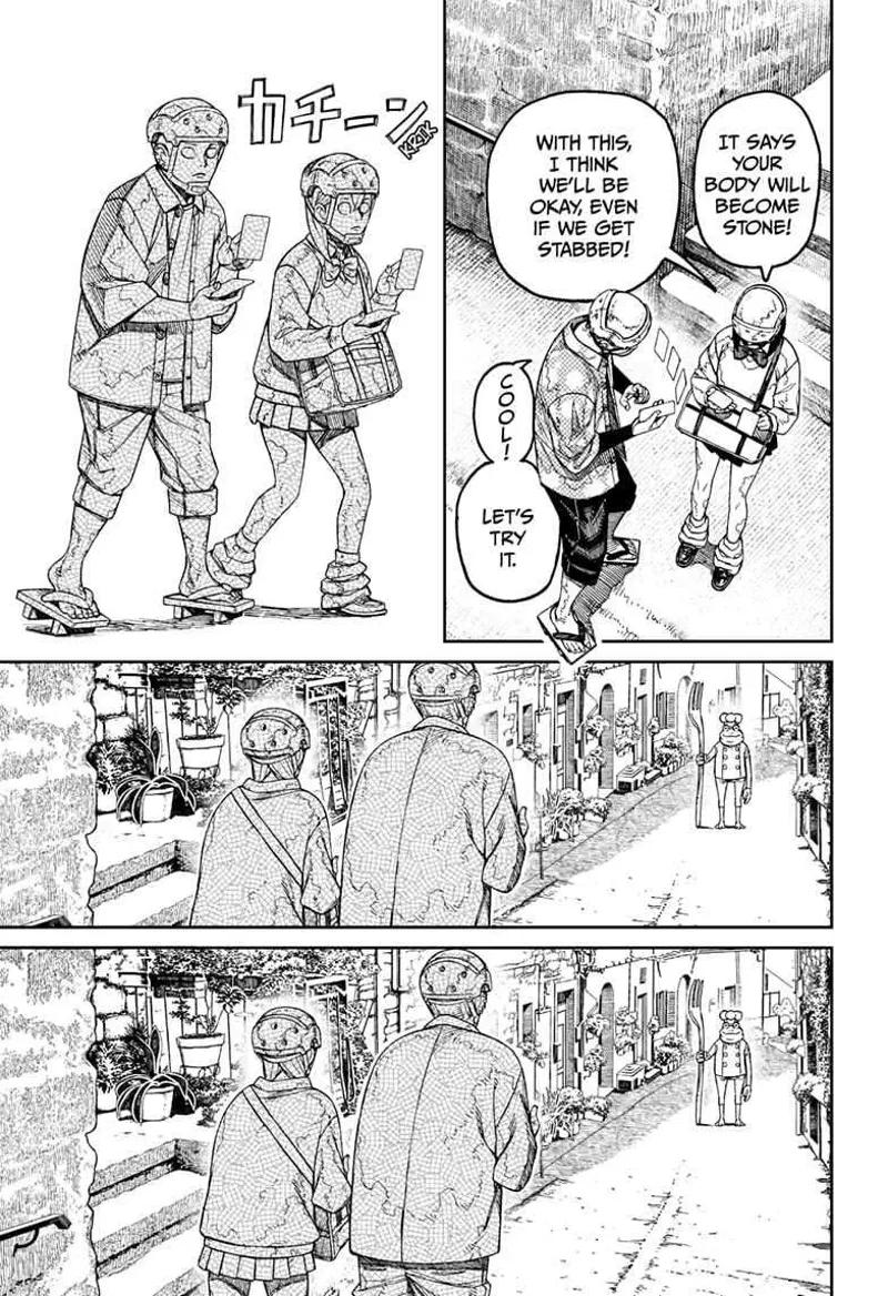 Momo and Zuma try to use the snake stone's power. They suddenly become stone and can't move.