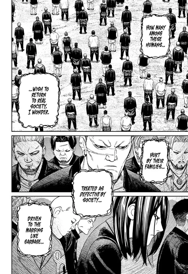 The thugs are shown standing and looking serious. Fairy-Tale Card Yokai reveals they don't like to get out.