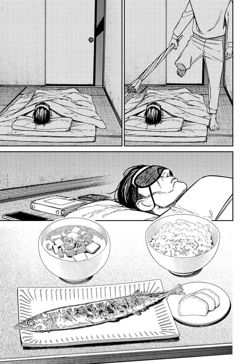 Zuma slowly exits Bega's room. A delicious meal is prepared for breakfast.