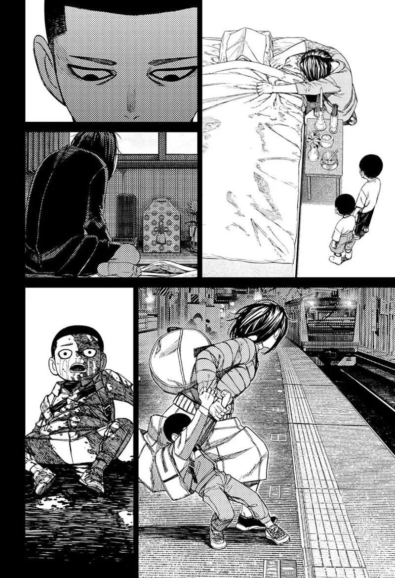 Unji recalls his lonely past with his family and his mother trying to get them to suicide.