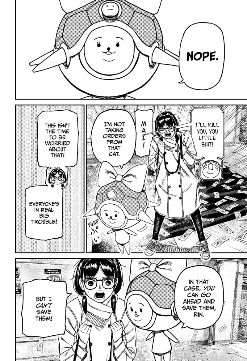 Mai refuses to obey and turns around instead. Mai tells Rin to do it herself.