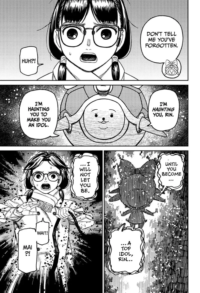 Rin is shocked after Mai powers up and transforms into a Yokai.