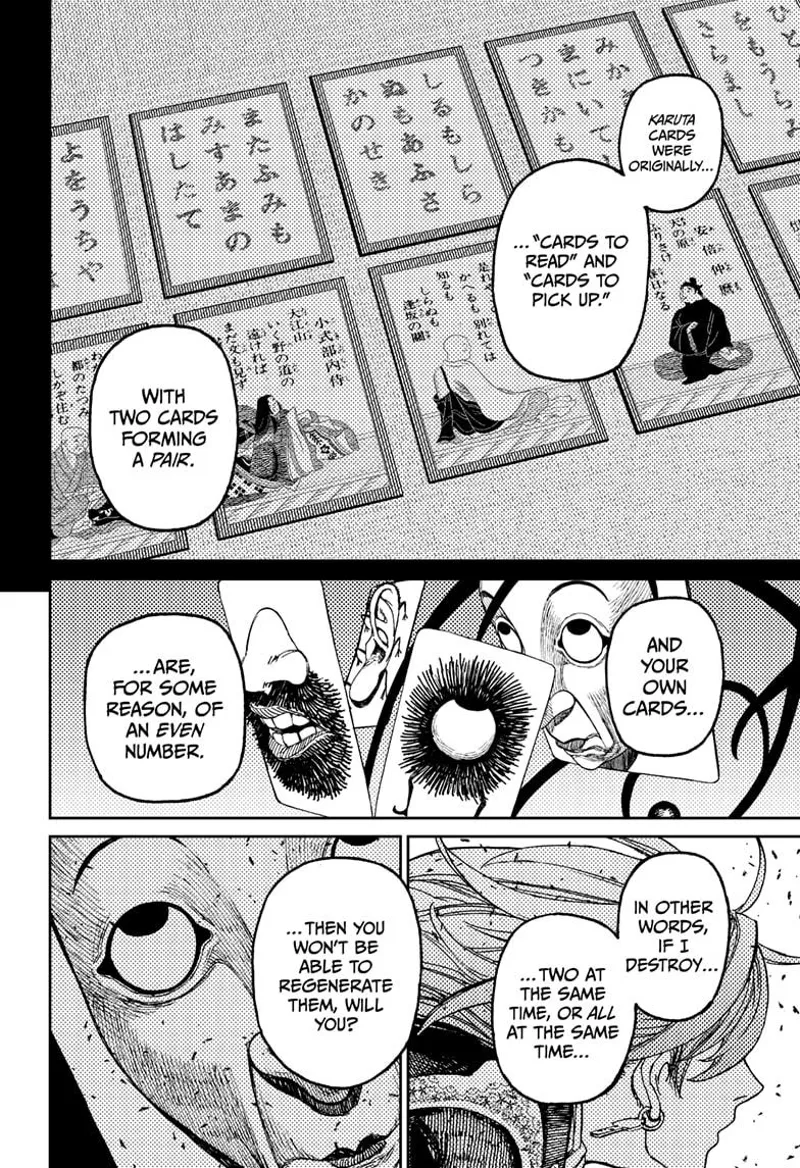Saint-Germain reveals about the Karuta Cards, and if he destroys two or all simultaneously, Fairy-Tale Card won't regenerate.