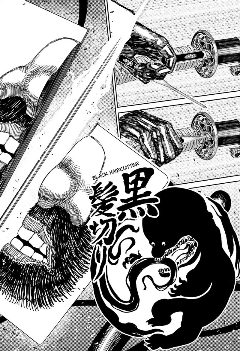 Saint-Germain inserts another pin and slices the Fairy-Tale Card's mouth picture using a "Black Haircutter."