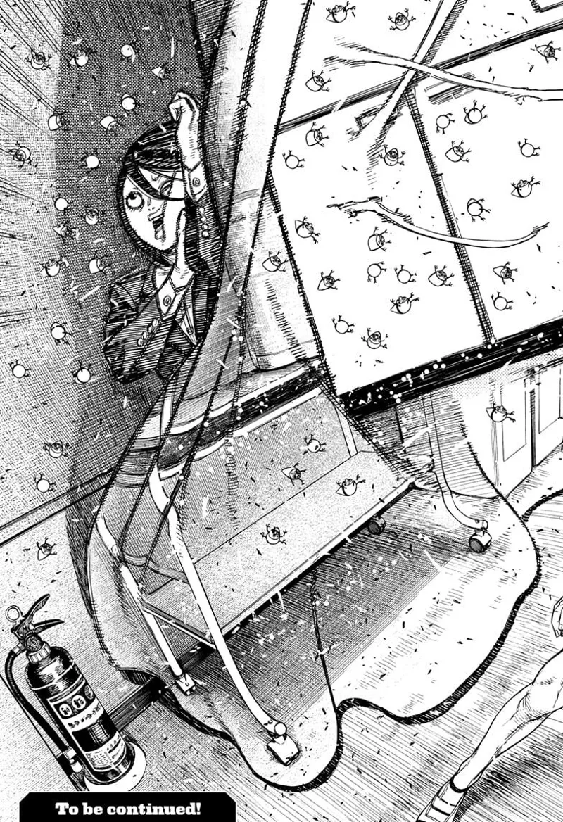 The woman controlling the Pygmies reveals herself after getting hit by the stove that tiny Momo threw.