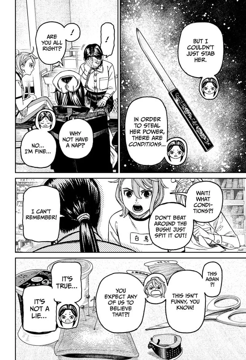 Kouki reveals there are other conditions for stealing Momo's power, but she can't remember them. Aira forces her to recall.