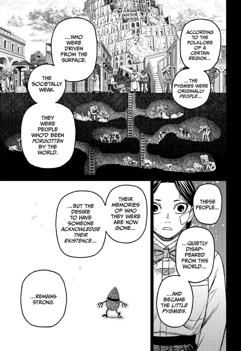 Queen Sensei reveals folklore about certain people who were driven from the surface and lived underground. They became pygmies.