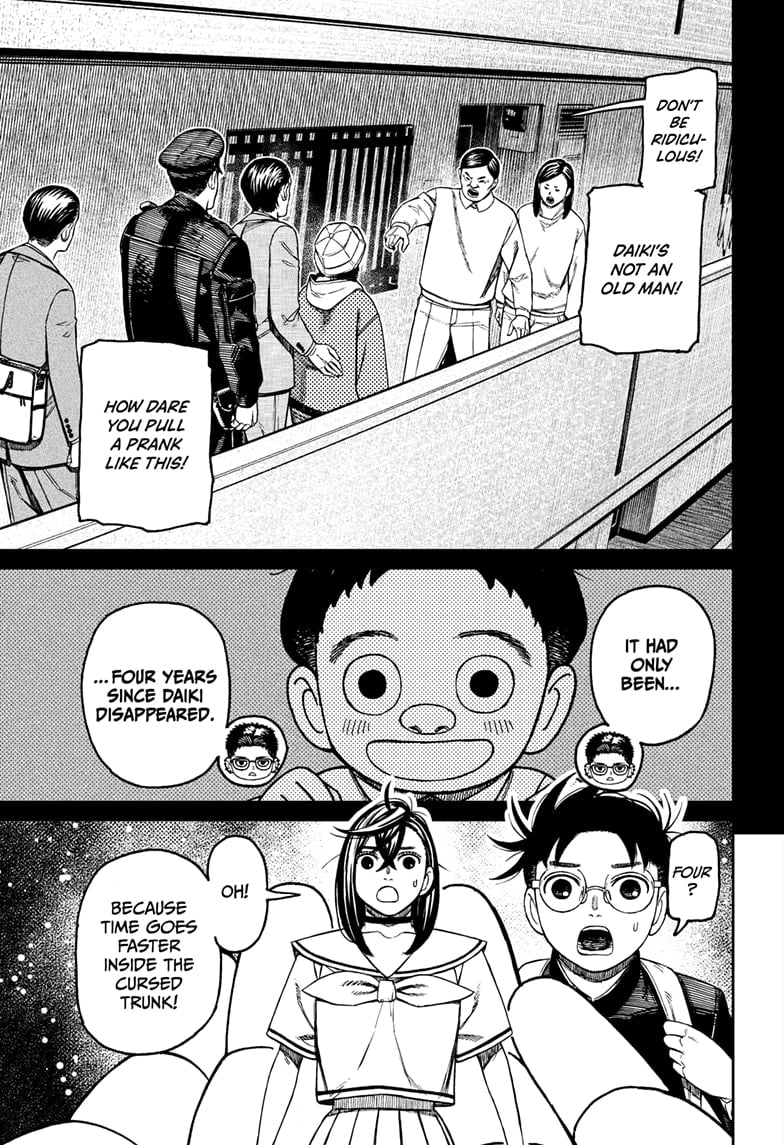 Zuma recalls presenting Daiki to his parents but they wouldn't believe them because he looks old despite only 4 years had passed.