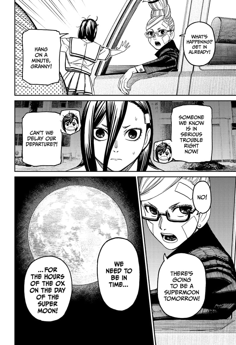 Momo asks Granny if they can delay, but Granny says they can't because they have to be in time for the Supermoon tomorrow.