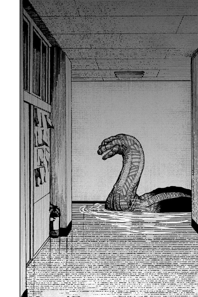 A monster resembling an ugly Lapras Pokemon appears, waddling on the water.