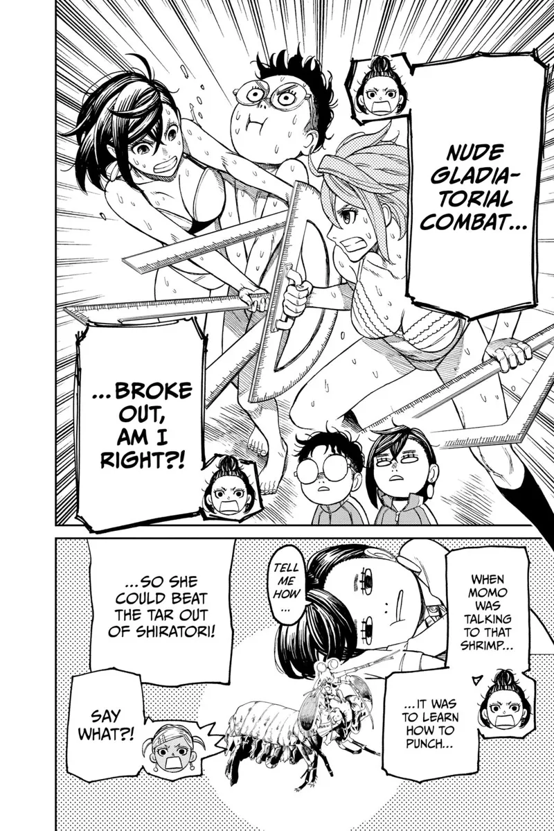 Her classmate thought the Momo and Aira had nude gladiatorial combat to win over Okarun.