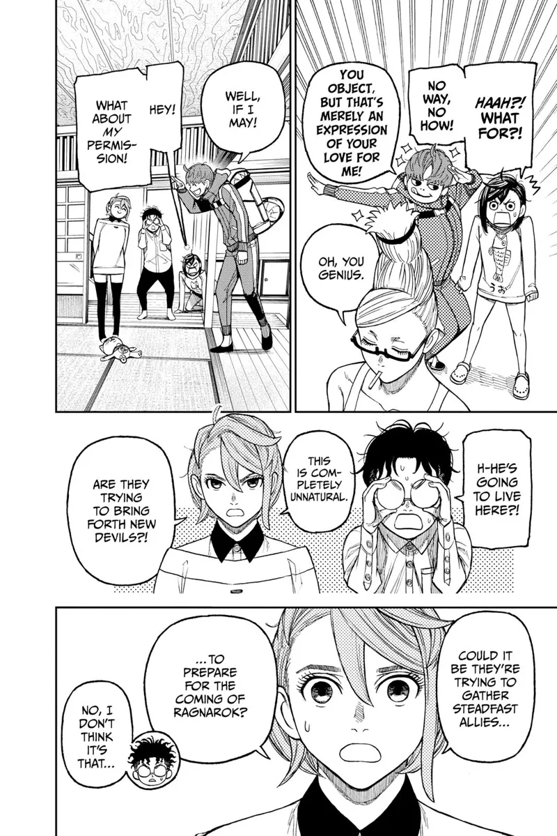 Jiji starts making goofy gestures to capture Momo's heart. Aira thinks they are gathering allies.