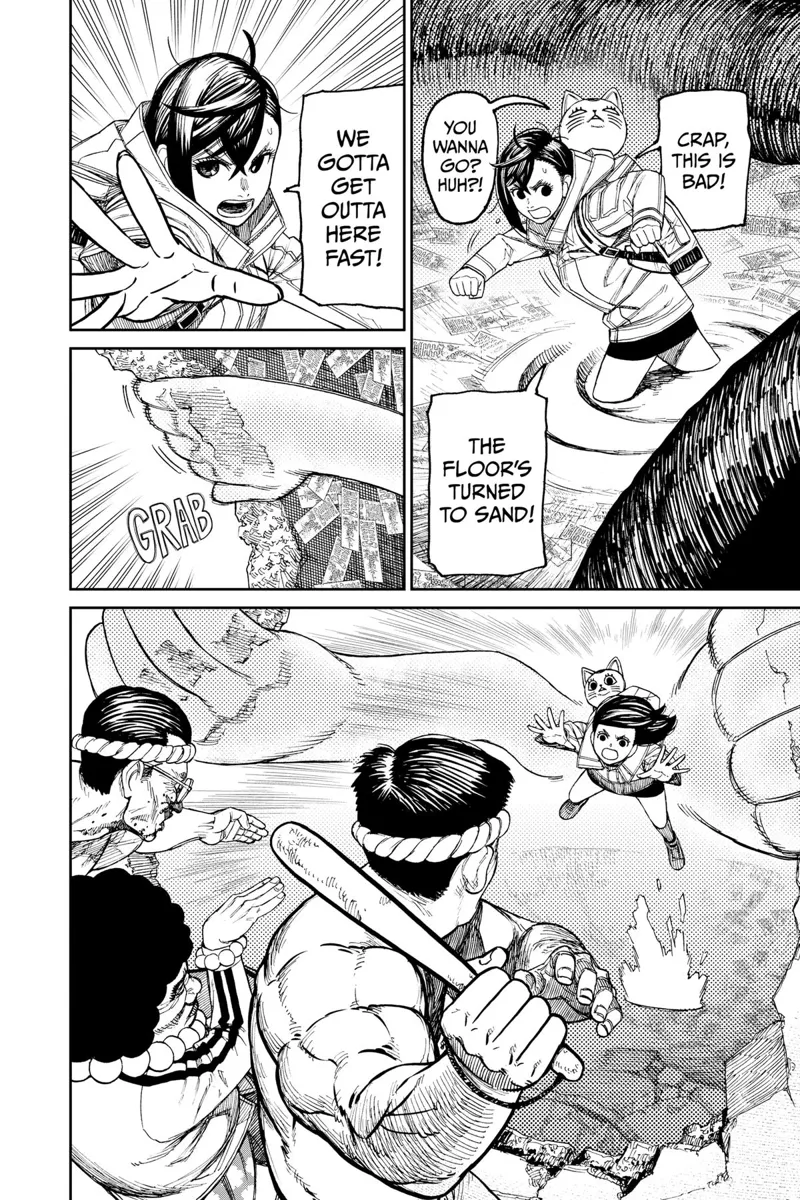Momo walks forward. She uses her powers to escape, but the Kito Family are waiting to attack her at the entrance.