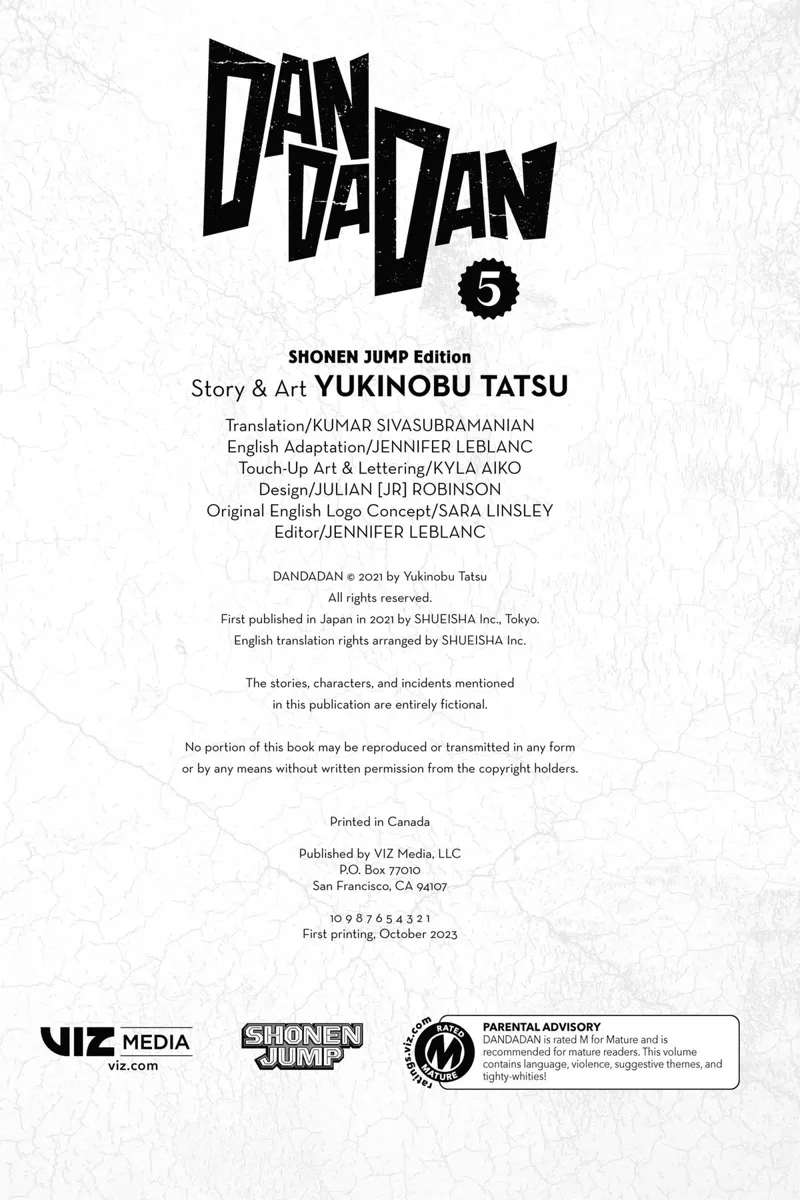 Dandadan publisher details.