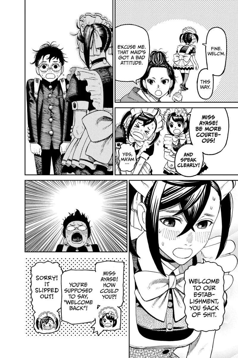 Momo walks away, but his friends force her to welcome them, so she welcomes them badly.