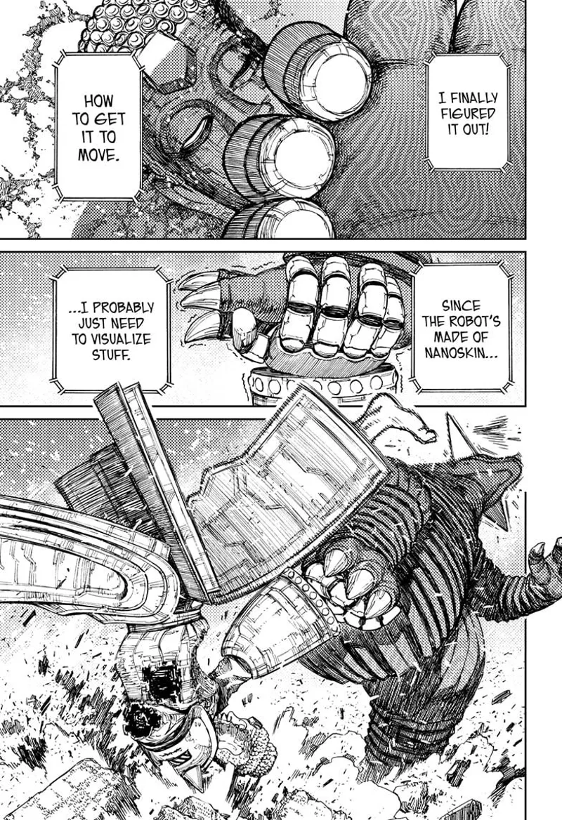 The giant Buddha kicks the giant Kaiju's face.