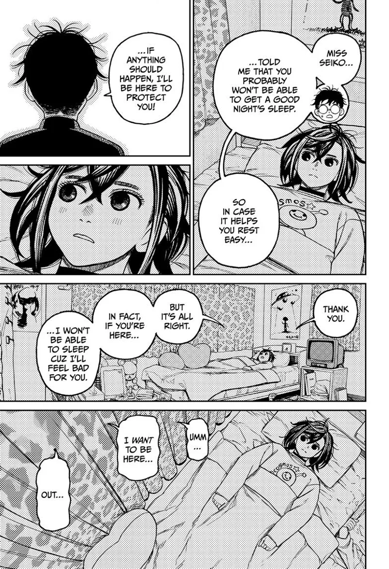Momo and Okarun keep talking. Momo thanks Okarun.
