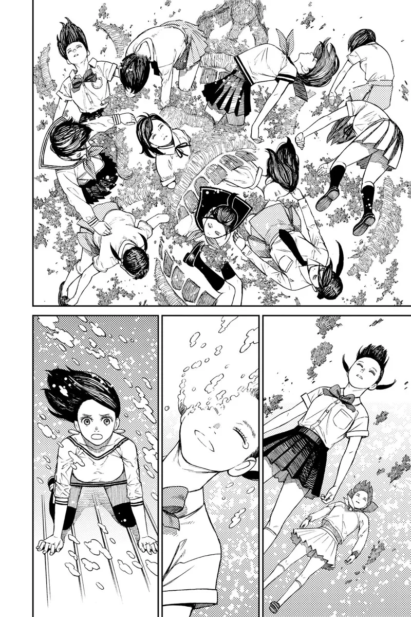 Momo watches the students' souls slowly appears and dissipate while smiling at her.