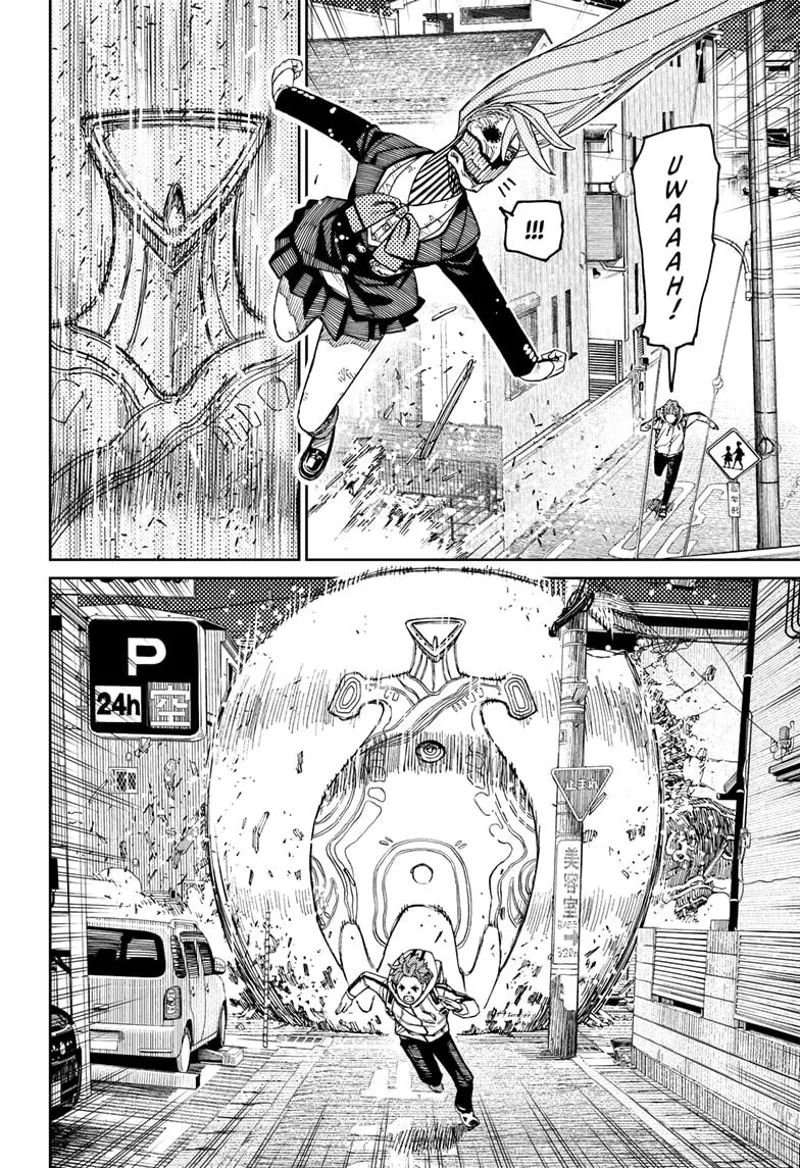 Cursed Aira sees Jiji being chased by the other alien.