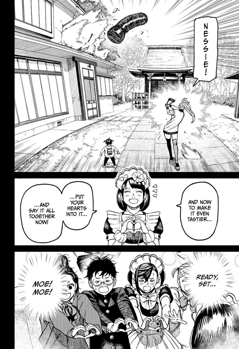 Grandma sends the sandbag flying. Momo recalls a fellow waitress's advice to put her heart into everything she does.