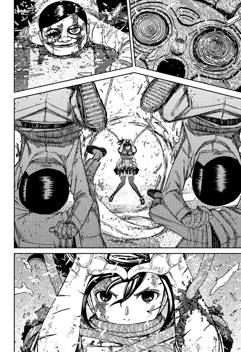 The enemy clones get defeated. The Serpoian with a scarface watches Momo.