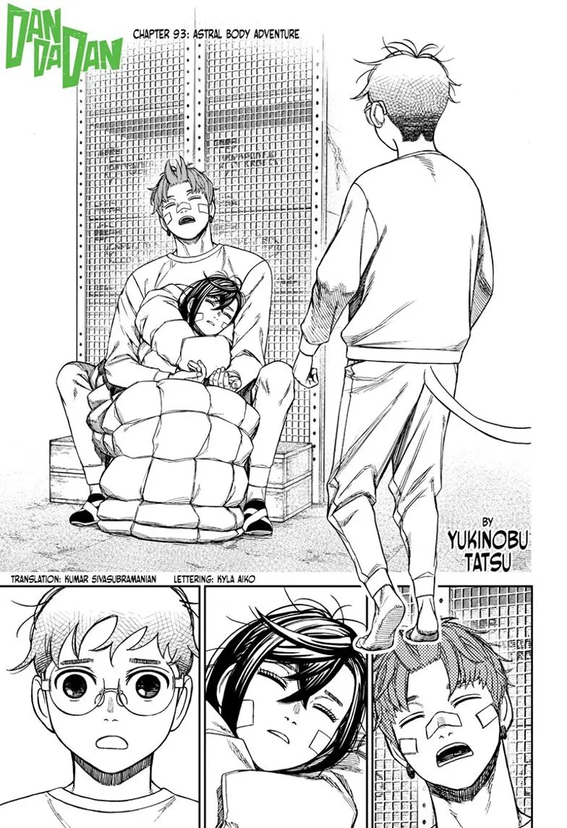 Okarun's astral body sees Momo sleeping with Jiji.