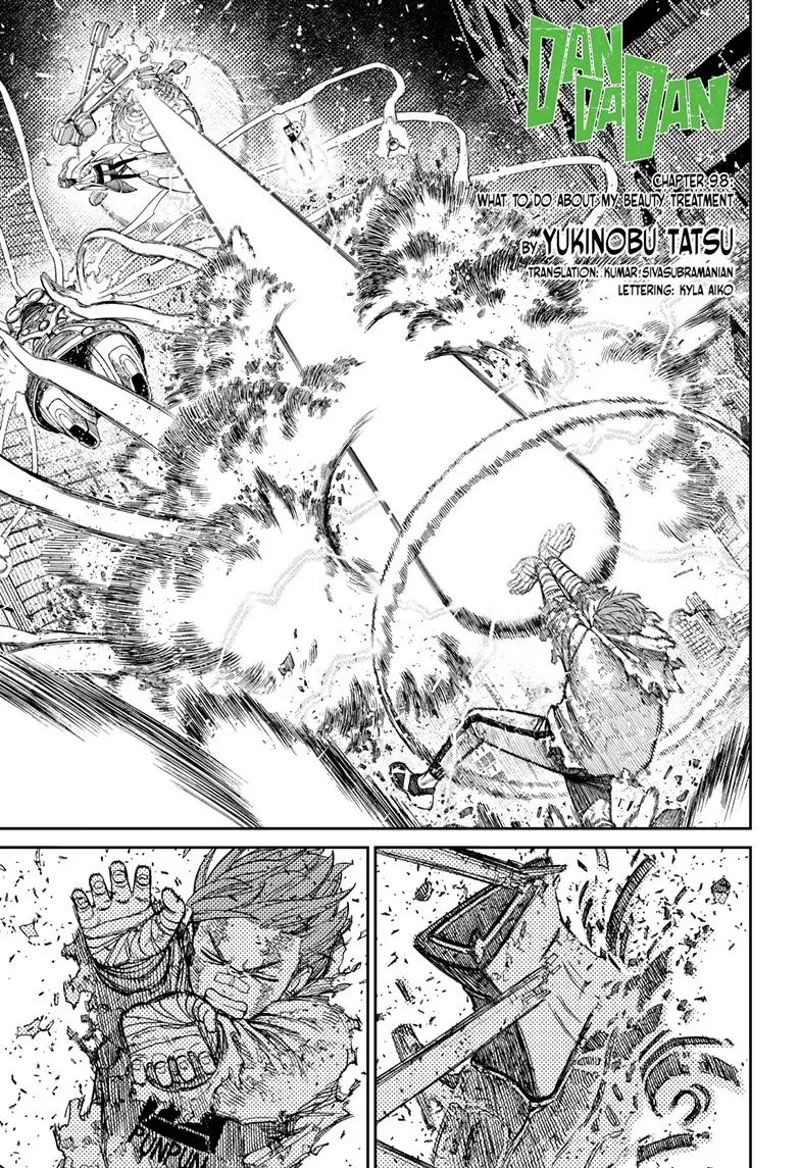 Jiji successfully fires a very powerful Kamehameha attack called "Evil Gun". He hits the alien and breaks his arms.